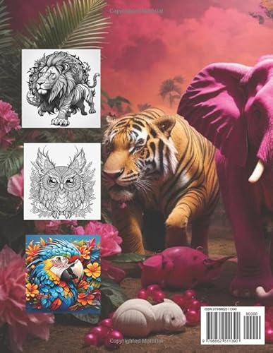 125 designs coloring book amazing animals for children 3-10 years