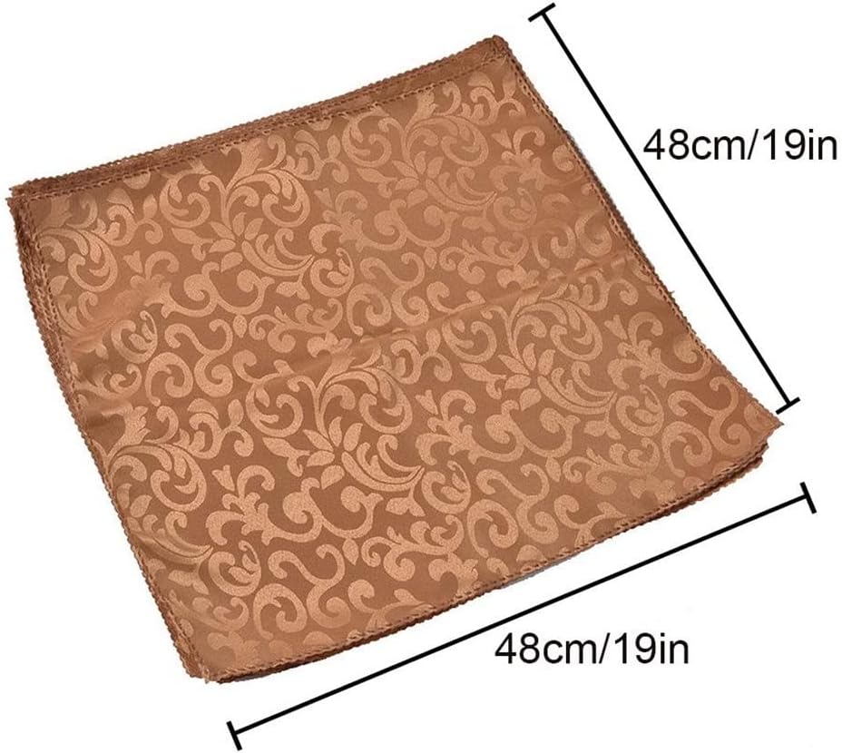 12PCS Printed Napkins Dish Mat Dinner Cloth Golden Bib for Hotel Party Restaurant Banquet Table Decoration(White-Dinosaur Doodle4)