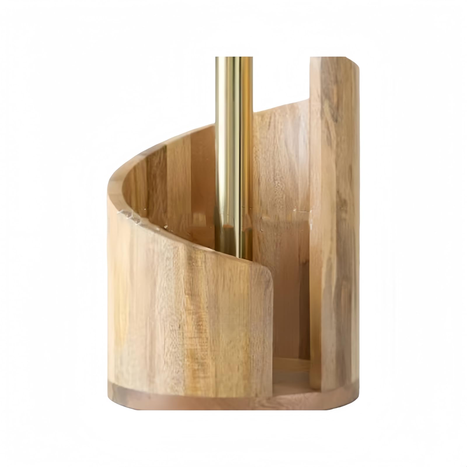 Mountain Paper Towel Holder Wooden Kitchen Roll Holder Free Standing Countertop Standing Rolls Hold With Sturdy Anti-Slip Base For Kitchen, Toilet, Pantry And Bathroom (Natural Wood Color)