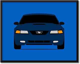 CUSTOMIZABLE COLOR: Ford Mustang GT SN 95 (1999-2004) Inspired Poster Print Wall Art Decor Handmade New Edge (Unframed)