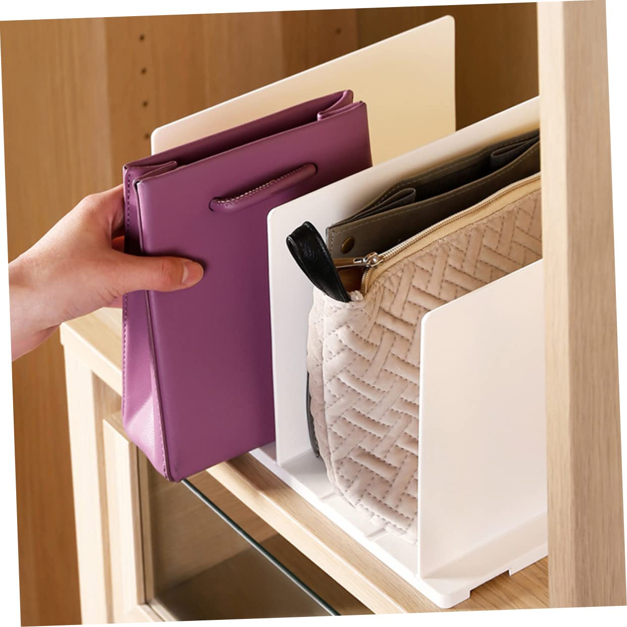 Tofficu Divisorio per Multiuso Organizer per Armadio in Materiale di Pratico per Uso lungo Termine Crea Scomparti per Mantenere Tutto in Ordine