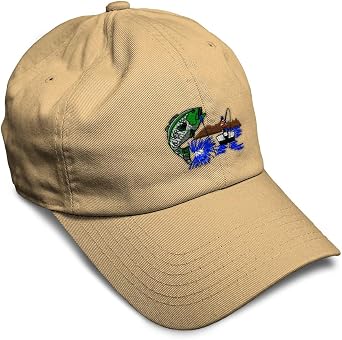 Soft Baseball Hat Embroidered Dad Hat Animal Wildlife Freshwater Bass Fishing Men & Ladies Baseball Cap