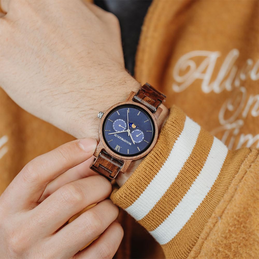 WoodWatch Mariner | Reloj de Madera Hombre de Pulsera Premium for Man | Producto Eco Friendly, plantamos 1 árbol por Cada Reloj
