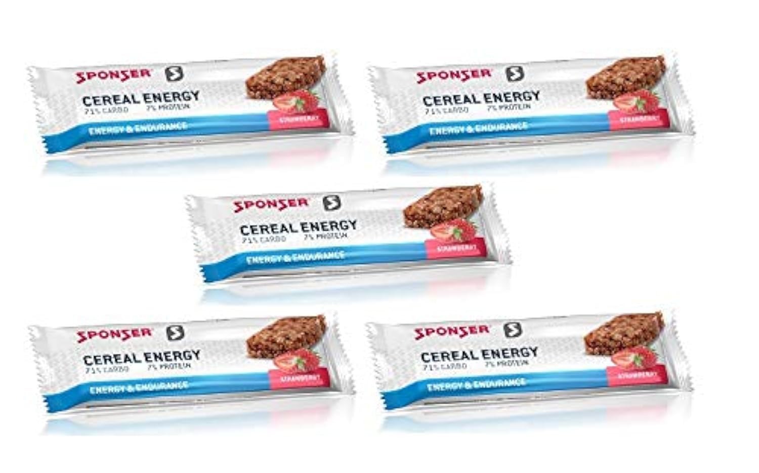 Cereal Energy Bar | Pack of 5 Bars | Made in Netherlands | Natural Tasty Energy Bar with Oat Flakes, Soy crisps, Strawberries, Craberries & Honey | No Preservatives, Sweeteners or Colors
