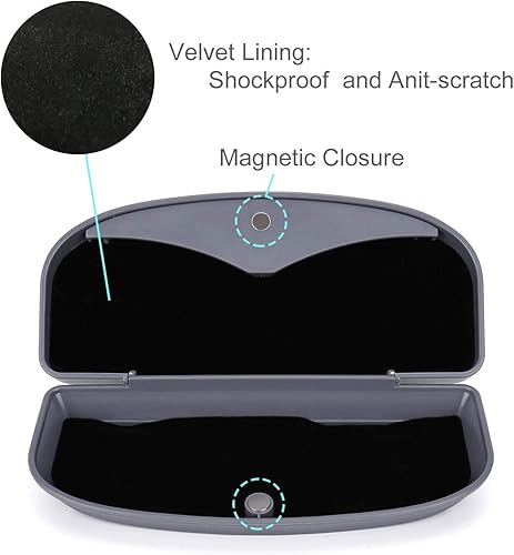 Miniatura 5 de MOSISO Funda universal para lentes de sol para visera de automóvil, soporte universal para lentes de ABS, caja protectora con clip, organizador de