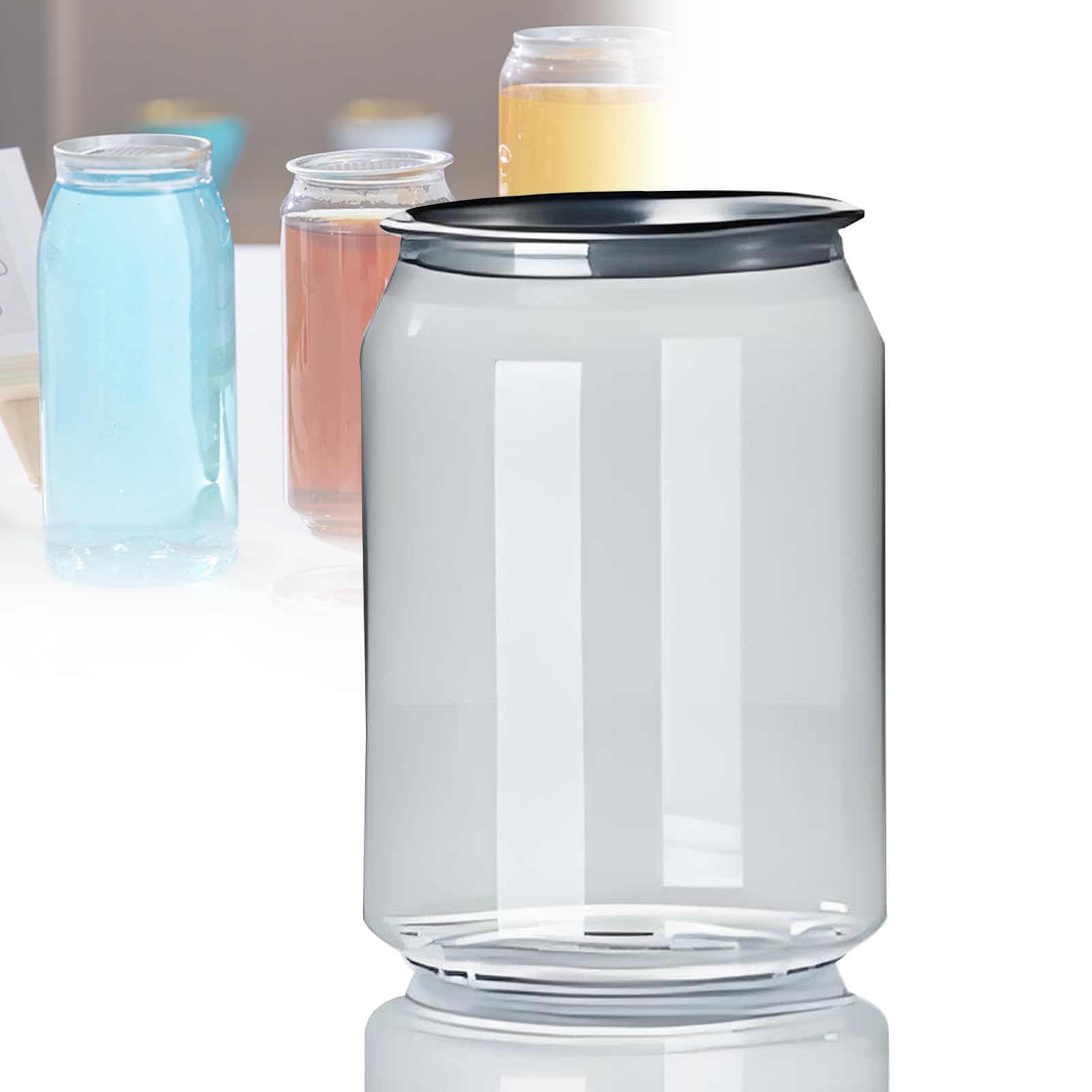 Vasos de plástico sellables de 250-700 ml (8.5 oz), paquete de 200 vasos de plástico sellables con tapa, para té de burbujas, batidos y otras bebidas. Envase transparente para bebidas. 200one-330ml