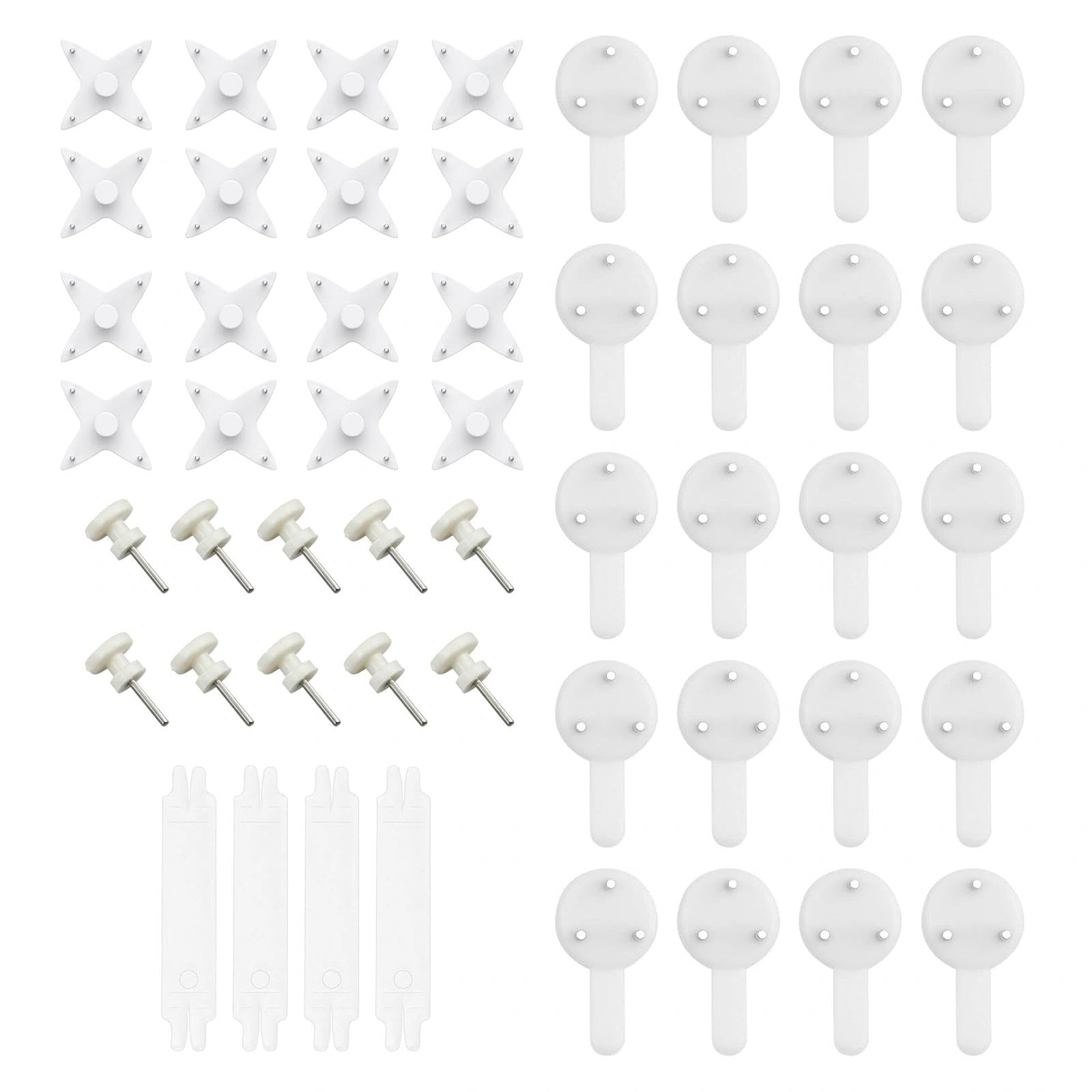 140PCS Hard Wall Picture Hooks (3 Sizes), Picture Hanging Hooks Invisible No Trace Kit for Drywall & Plasterboard, Damage-Free Hanging for Photos, Frames, Clocks