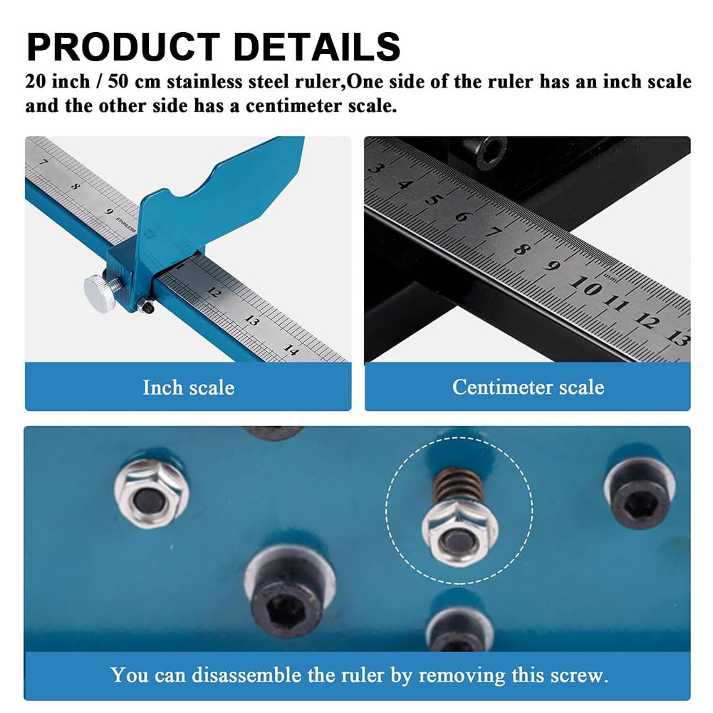 Herramienta de corte manual de riel con doble ranura y deslizador de transferencia para tronco sin costuras y corte de acero, perfecto para bricolaje y uso profesional
