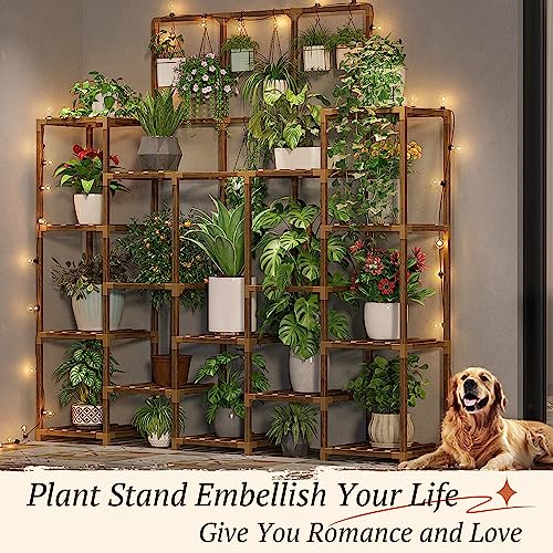 EnHomee-63H-Upgrade-Plant-Stand-Indoor-Tall-Plant-Stands-Outdoor-with-7-Tiers-and-14-Potted-Wood-Plant-Shelves-Stand-Load-Bearing-600-LBS-Multiple-Plant-Stand-for-Garden-Balcony-118x56x63