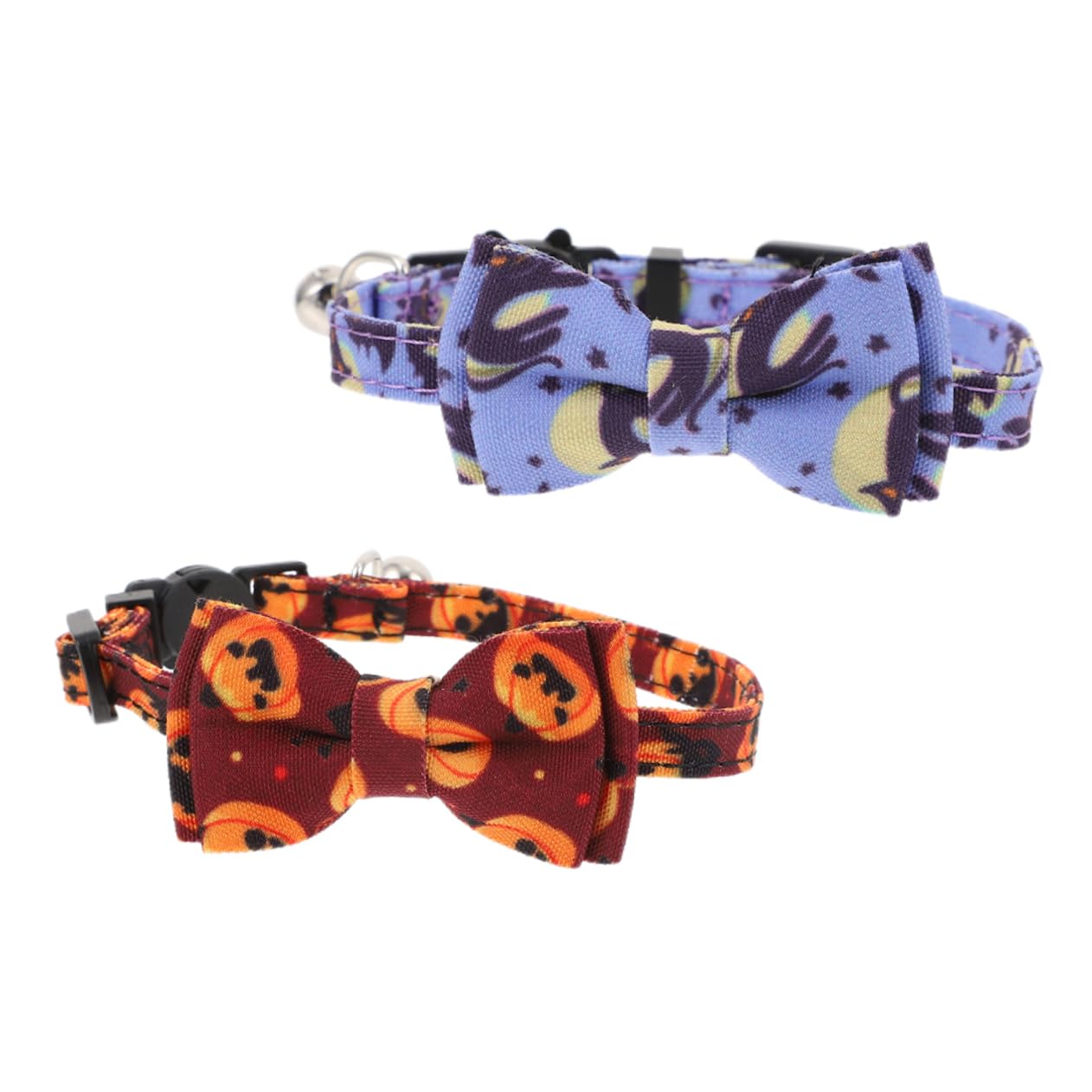 Collares de gato de Halloween con broche antipánico contra enganches y asfixia