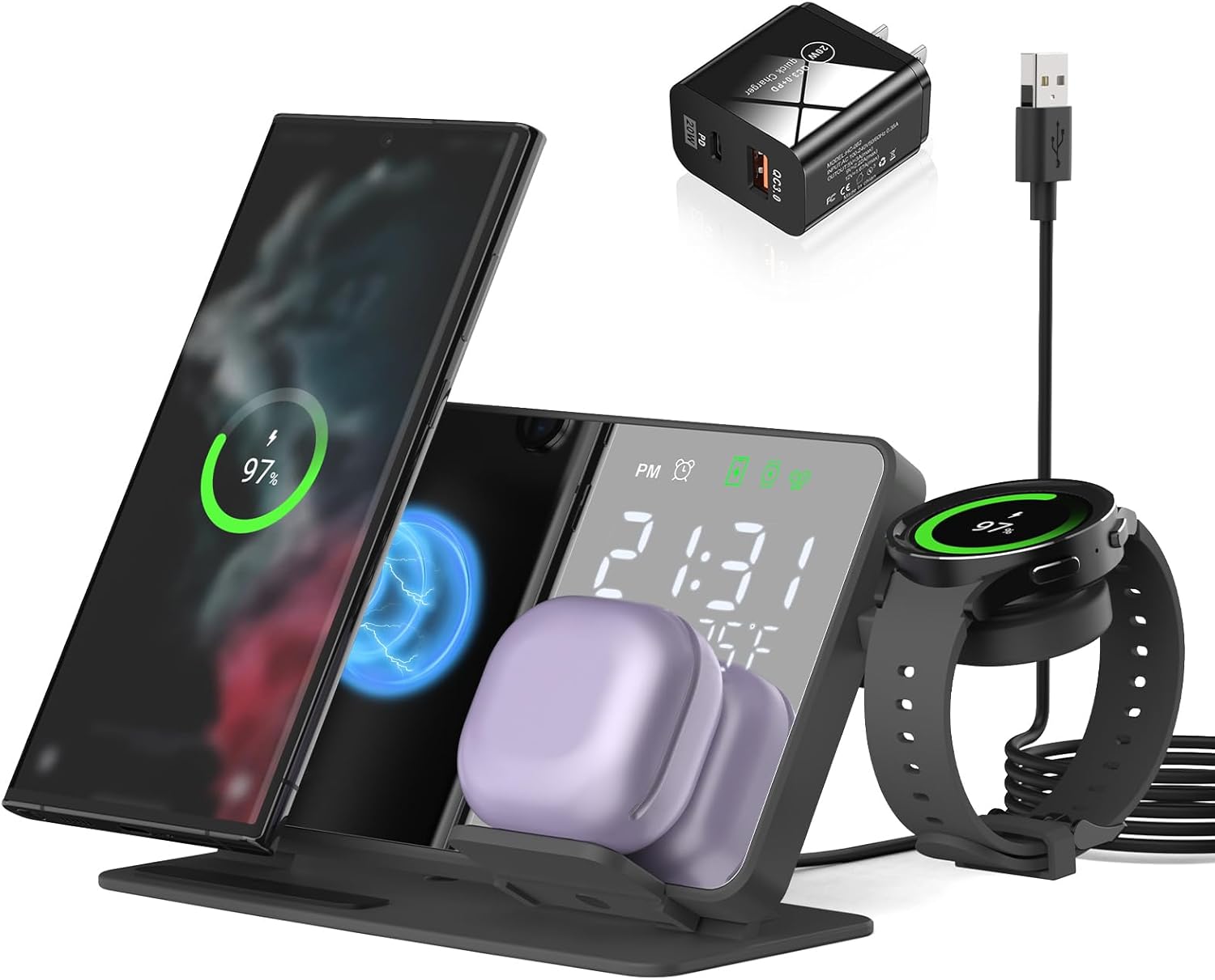 MOSHOU Wireless Charging Station for Samsung Barbados Ubuy