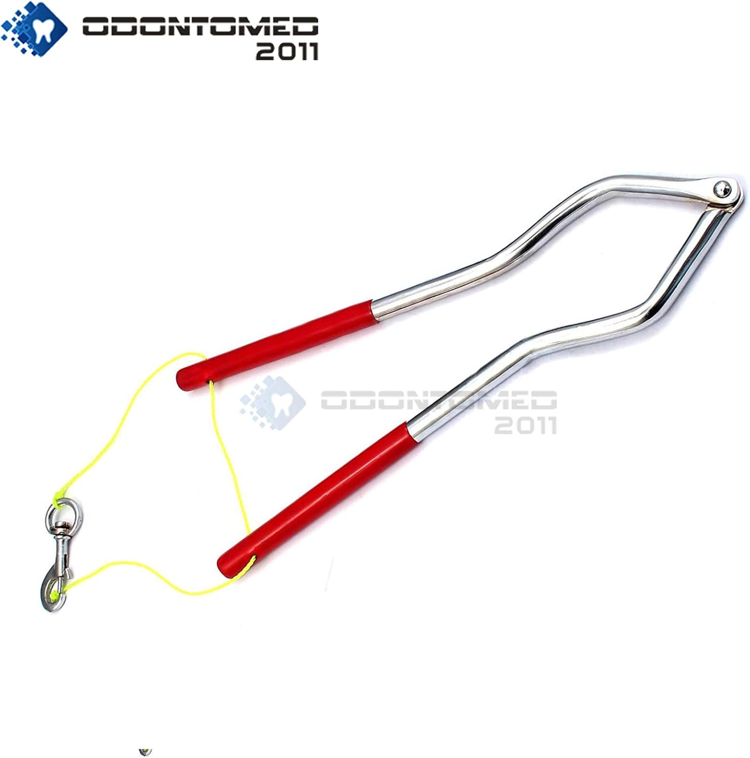 OdontoMed2011® 5 Pieces of Stainless Steel Bull Holder with Rope Red Color Dip Handle ODM