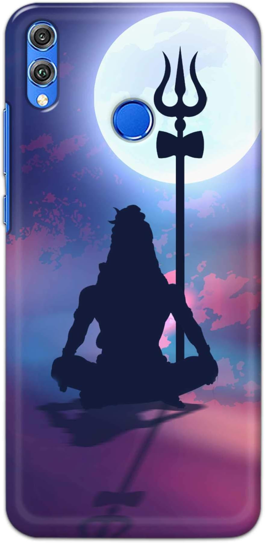 Lord Shiva Meditation Mahadev Rudra Printed Designer Hard Back Case for Honor 8X, JSN-L11, JSN-L21, JSN-L22, JSN-L23 Back Cover -(C7) MRR2017