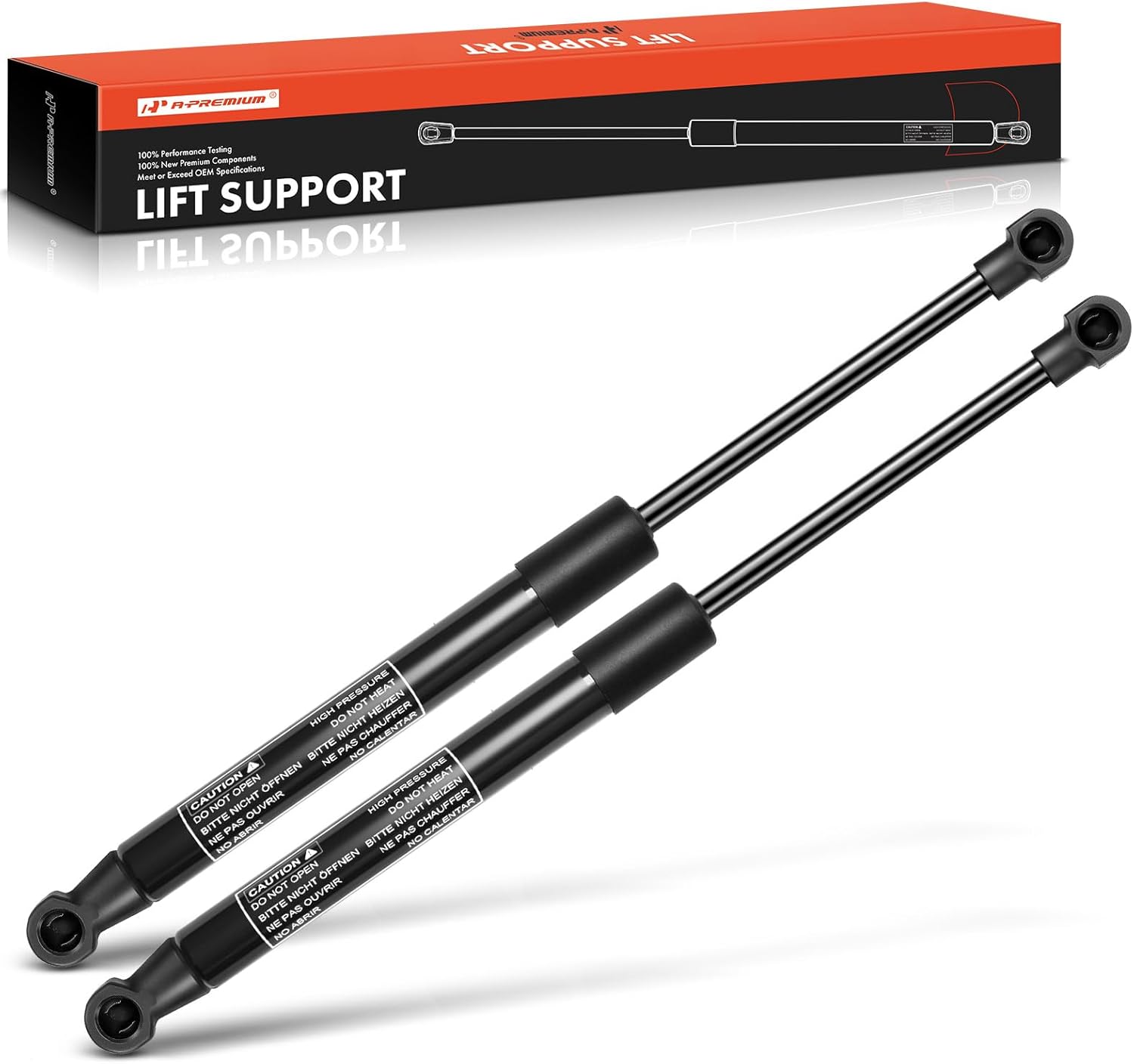 A-Premium Rear Tailgate Lift Supports Shock Struts Compatible with Select Smart Models - Forfour 2016-2017 Coupe, Forfour 2018 Hatchback - Replace# 4539800164, A4539800164 (2PC Set)