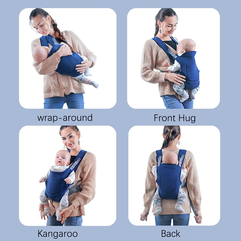 Marsupio Neonato,Marsupio Neonato 0-24 Mesi,Fascia Porta Bebe,Marsupio Neonati Ergonomico, Porta Bambino da 0-24 Mesi(Inferiore a 15kg) Puro Cotone Traspirante Leggero per Neonati