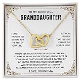 To My Beautiful Granddaughter Necklace Gift From Grandma, Jewelry Keepsake Gifts For Granddaughter...