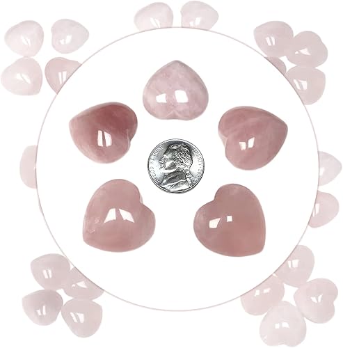 Miniatura 4 de 10 piezas de corazones de cristal natural de 1 pulgada tallados a granel, piedras preciosas pulidas para preocupaciones en el bolsillo de la palma,