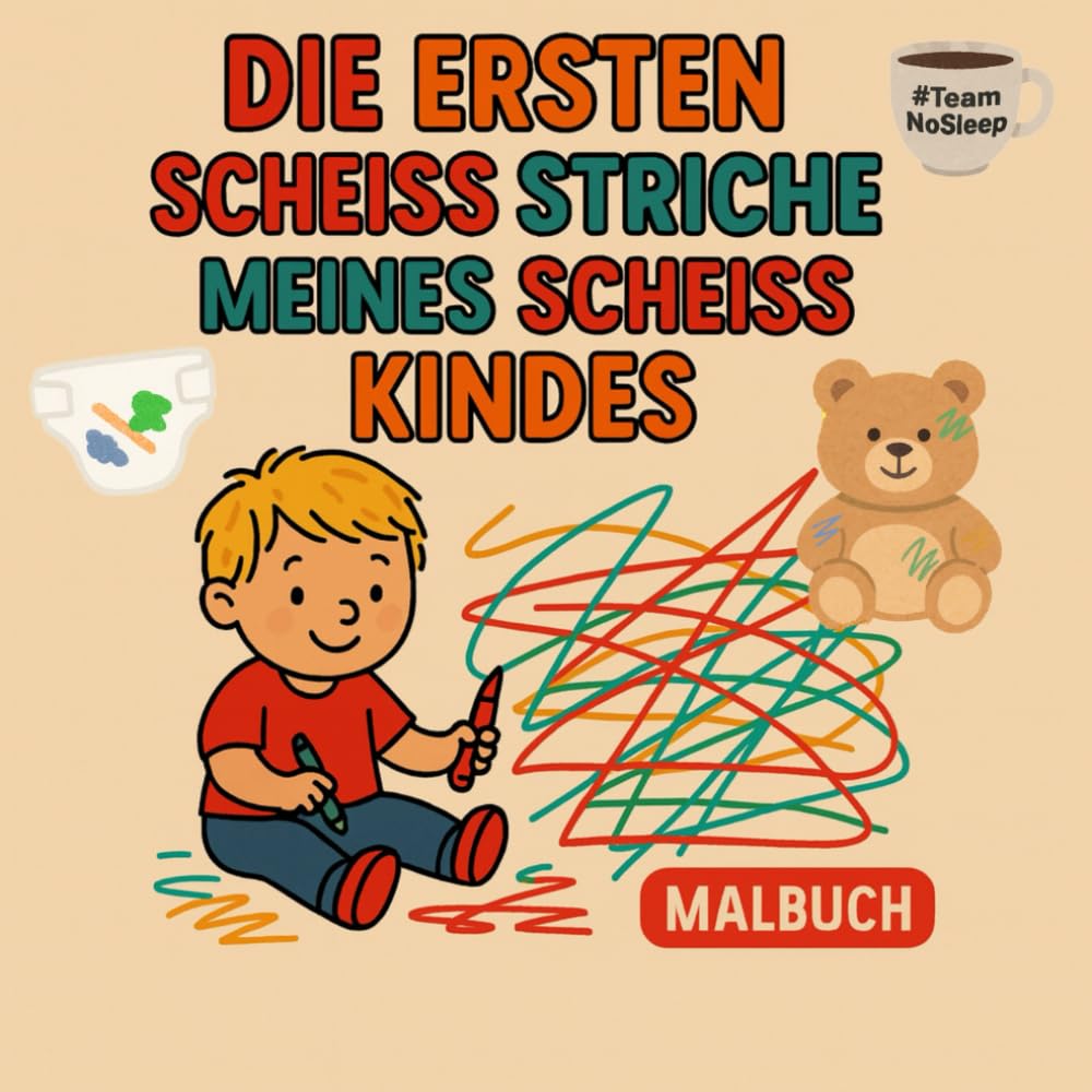 Die ersten scheiß Striche meines scheiß Kindes: Ein liebevoll-ironisches Kritzelbuch für kleine Künstler und große Nerven