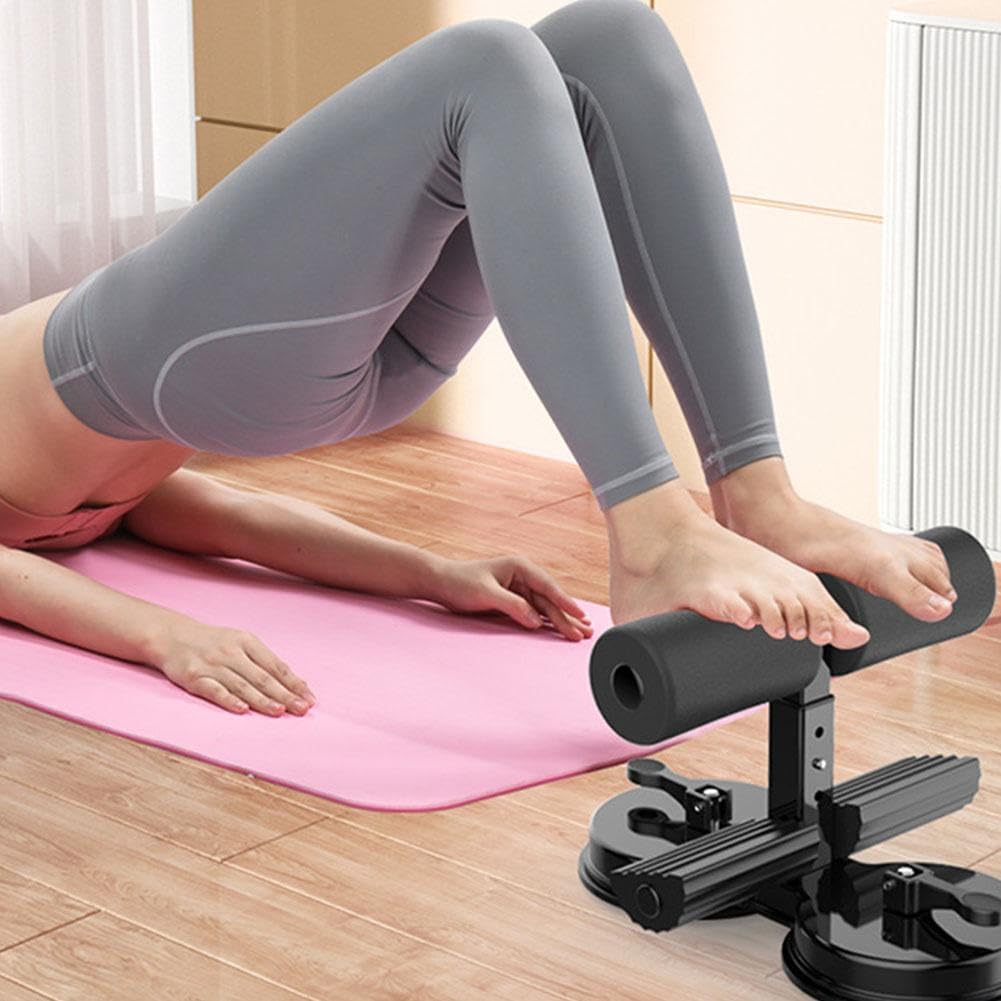 Dispositivo ausiliario per allenamento addominale, portatile, regolabile, attrezzatura per esercizi di seduta, doppia ventosa, attrezzo per esercizi addominali, muscoli addominali, allenamento