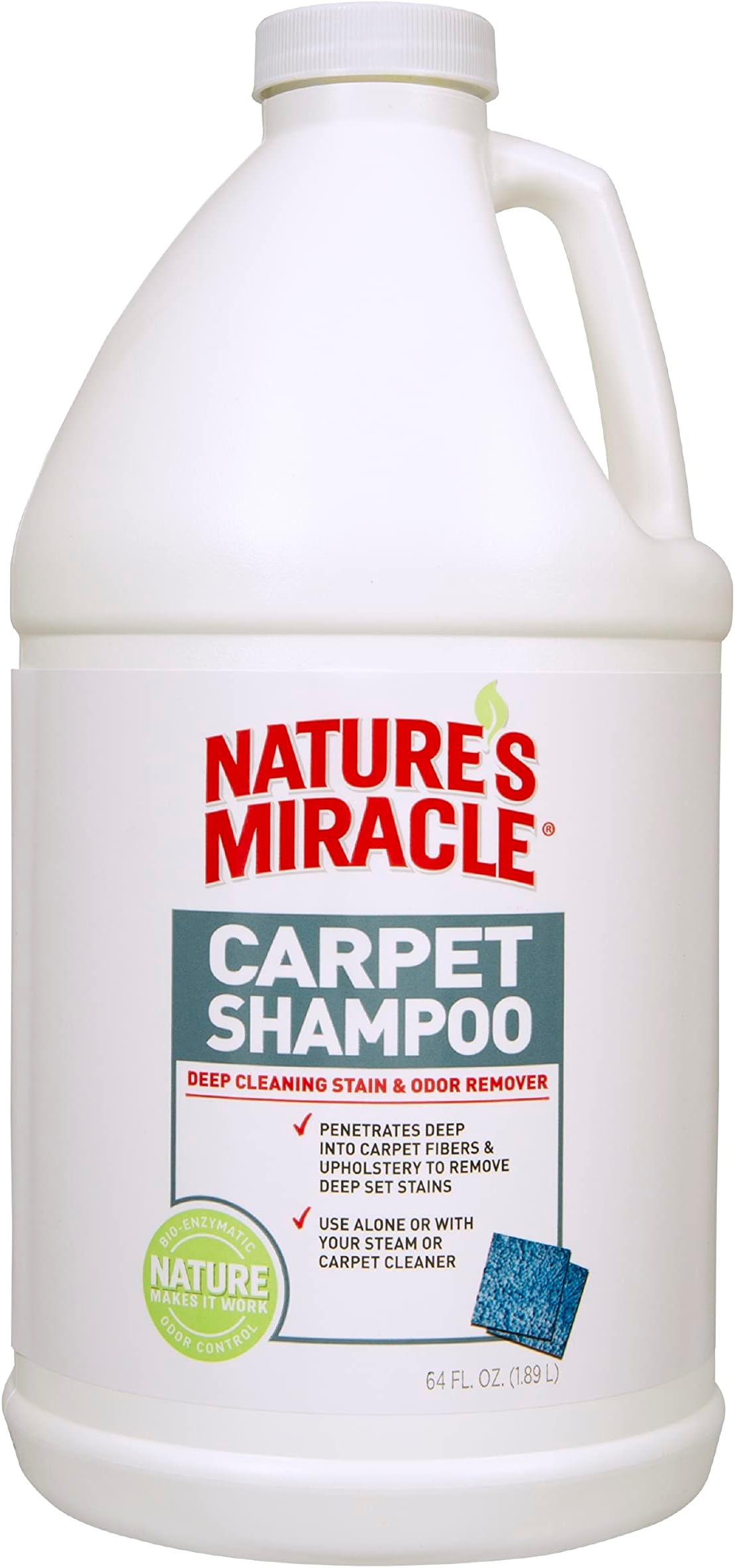 Nature’s Miracle Carpet Shampoo, Deep-Cleaning Pet Stain And Odor Remover, 64 Ounces