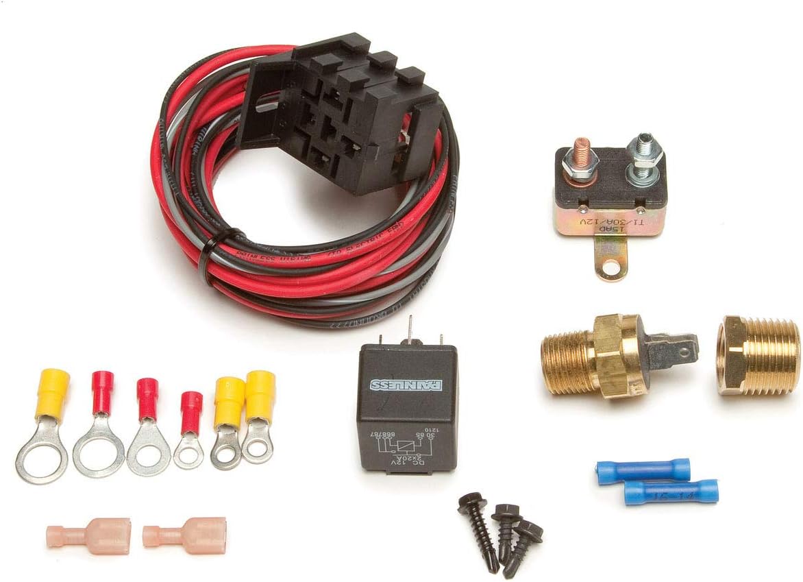 Painless Performance 30103 Fan Relay with Thermostatic Switch, 185 On/175 Off