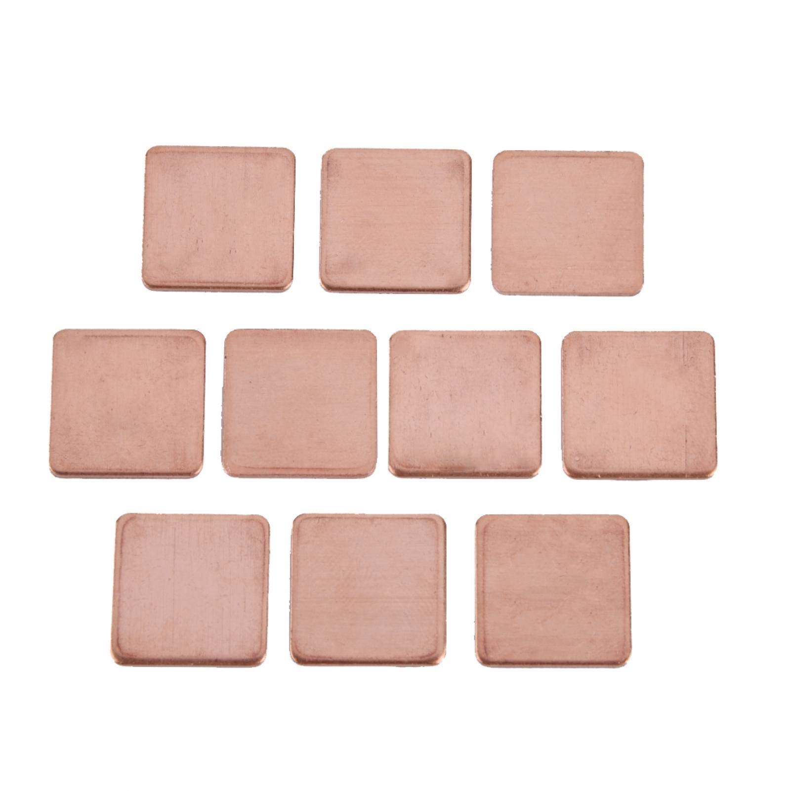 100 Pezzi 20 Mm Rame Pad Shim Kit Termico, Rame Pad Spessori Kit Termico, 401 W/mk Conduttività Termica, Piastra del Dissipatore di Calore in Rame Puro per Laptop Chip IC CPU VGA