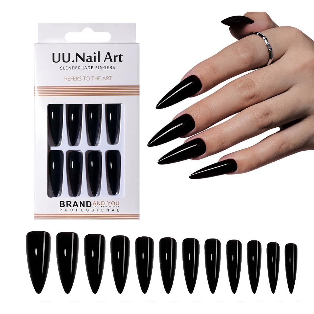 Color Almond Shaped Fake Nails Reusable ABS Presses On Nails None Glues Needed Flexible Design for Day Comfort