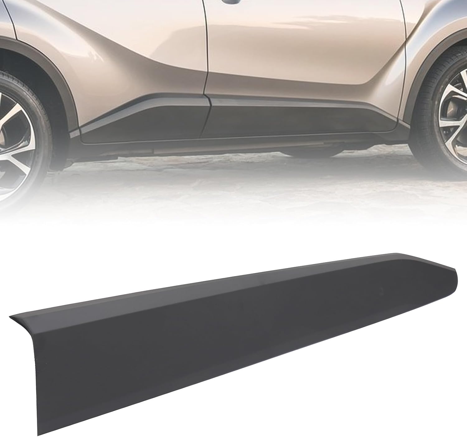 Front Right Door Lower Trim Panel Fit for C-HR CHR 2018 2019 2020 2021 2022 Passenger Side Door Lower Molding Protector Cover, Black