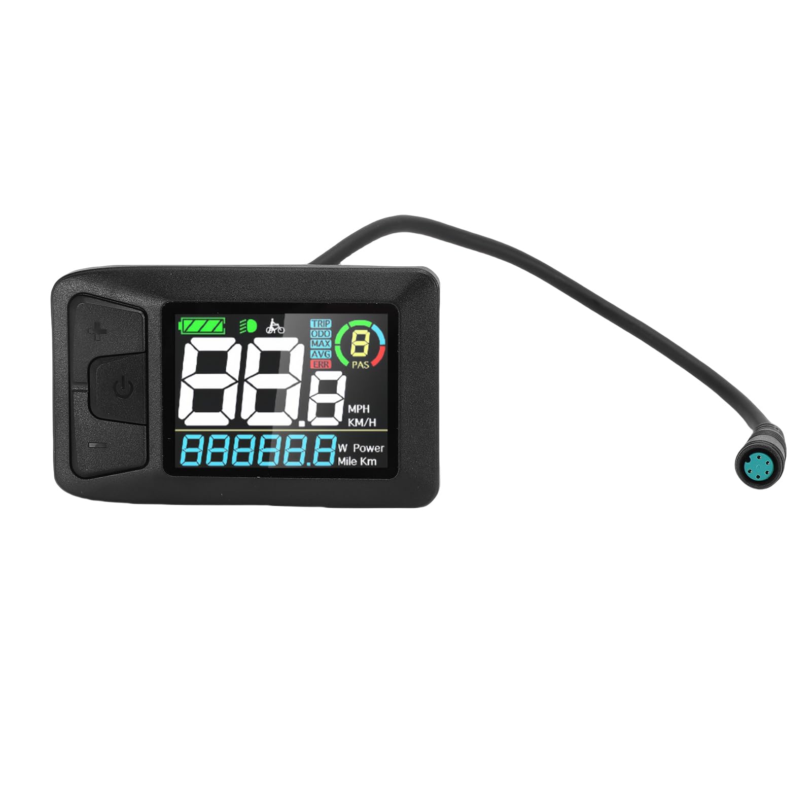 Electric Bike LCD Display, Color Screen Cycling Computer with USB Charging, Universal Motor Compatibility for Commuters, Touring Riders, Off-Road Cyclists