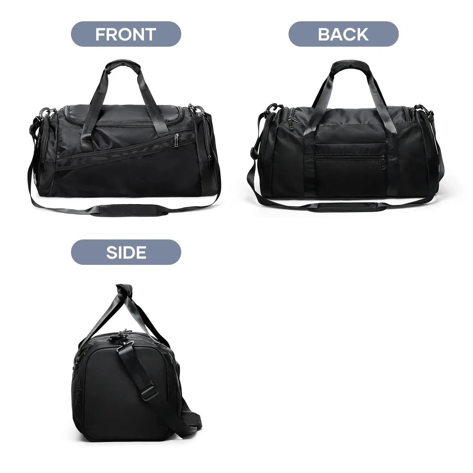 Borsone da Viaggio Borsa da palestra sportiva Borsone viaggio con scomparto for scarpe for uomo Donna pieghevole leggero 40 litri allenamento