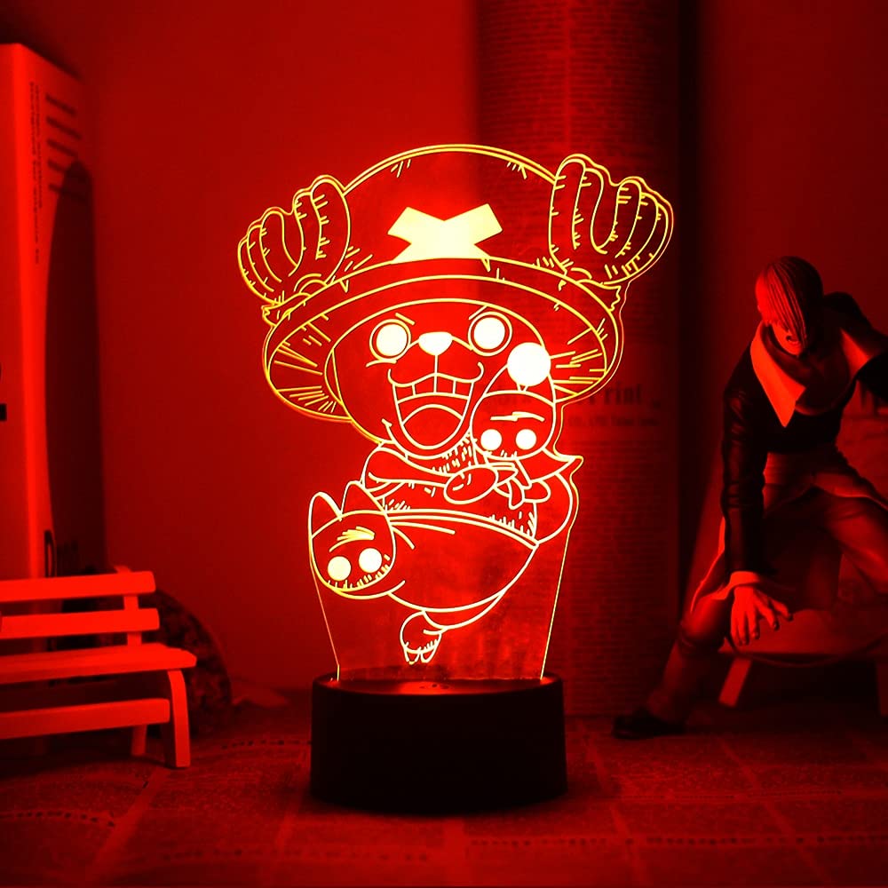 Amazon Com Clyartps Acrylic 3d Anime Lamp Anime One Light Piece Nightlights Lamp Lighting For Bedroom Cartoon Comics Lights Home Decor Gift Lamp Op16 Tools Home Improvement