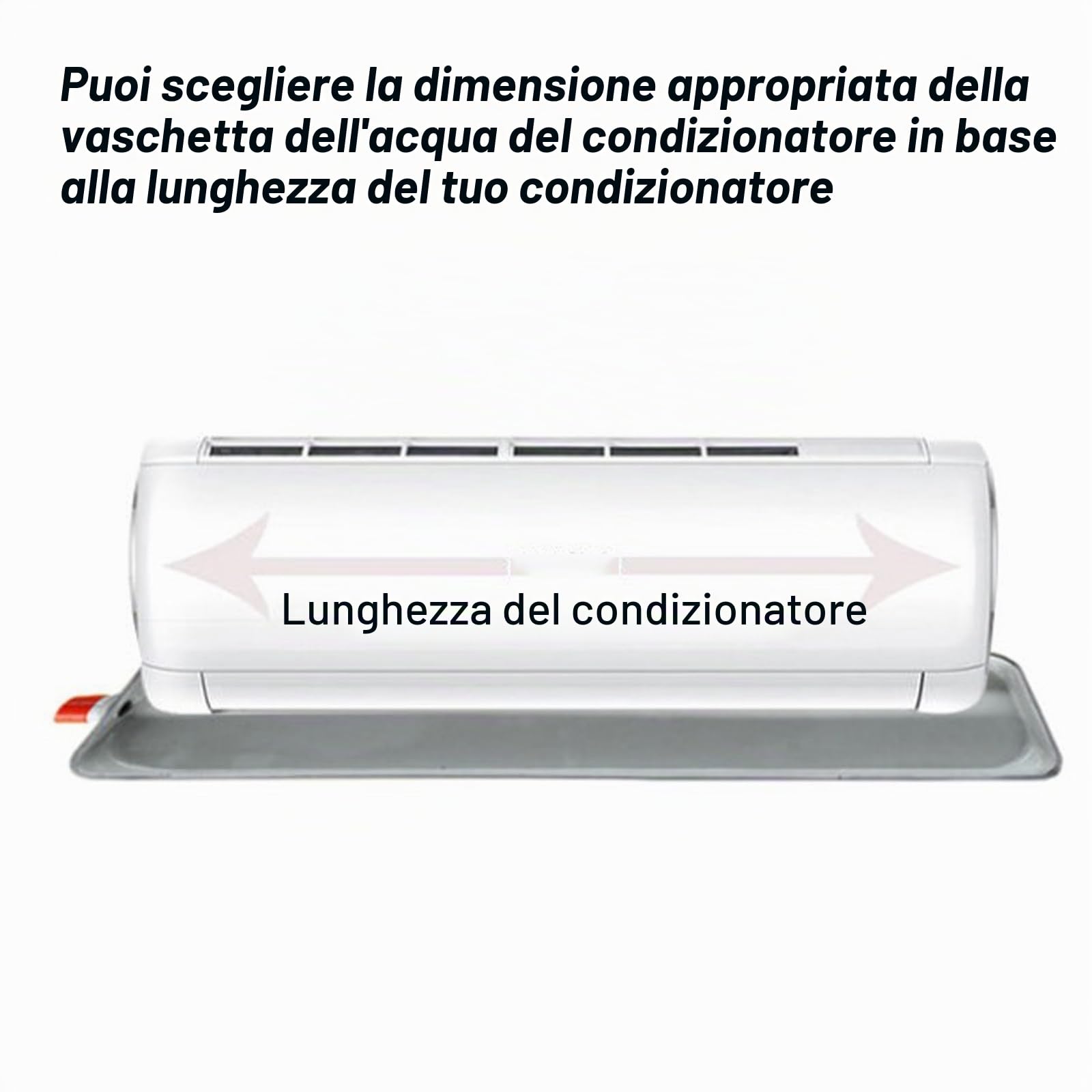 Vaschetta Condensa Condizionatore per D'aria Zincata, Raccogli Acqua Condizionatore, Vaschetta di Raccolta Dell'aria Condizionata(72x12x3cm/28x5x1in)