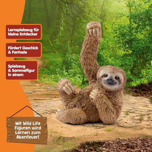 SCHLEICH WILD Life | Faultier 14793 | detailgetreue Tierfigur & Sammelfigur | Zoo Spielzeug | Geschenk für Jungen und Mädchen | Deko für Geburtstag | Spielfigur ab 3 Jahren | 3 x 4 x 6 cm