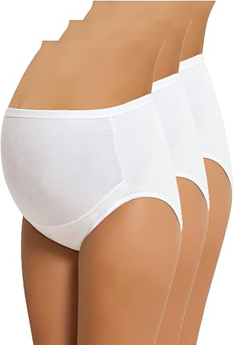 Bragas de maternidad de algodón para mujer, ropa interior ajustable de corte alto, paquete de 4