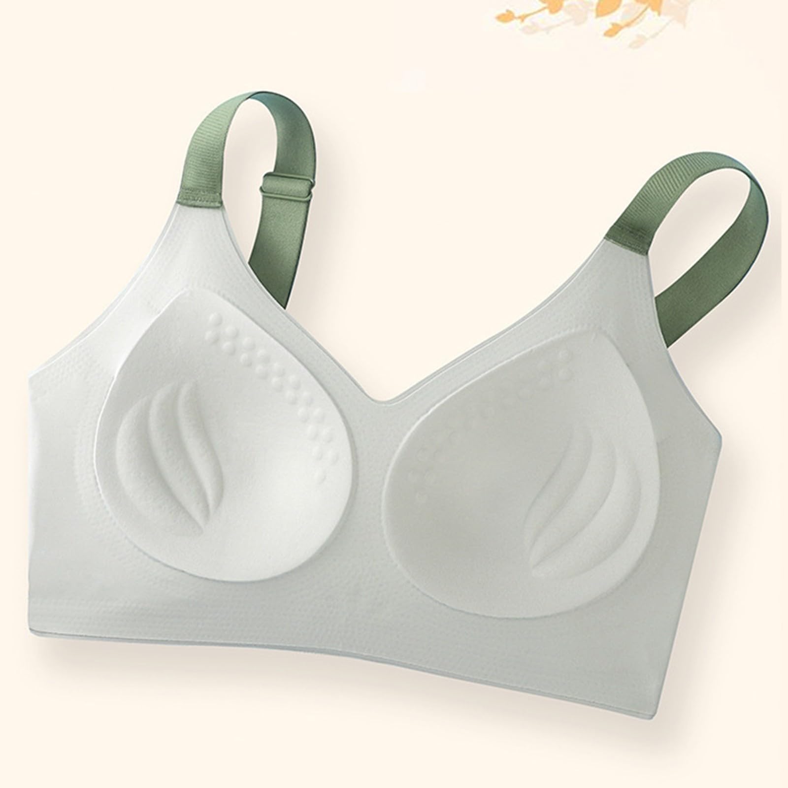Biustonosze bez fiszbin Push Up UK Bez fiszbin Bez fiszbin Komfort Plus Size Push-Up Pełne pokrycie Wyściełane duże piersi Biustonosze na co dzień Wsparcie Lift Wygodny, bez fiszbin, prążkowany