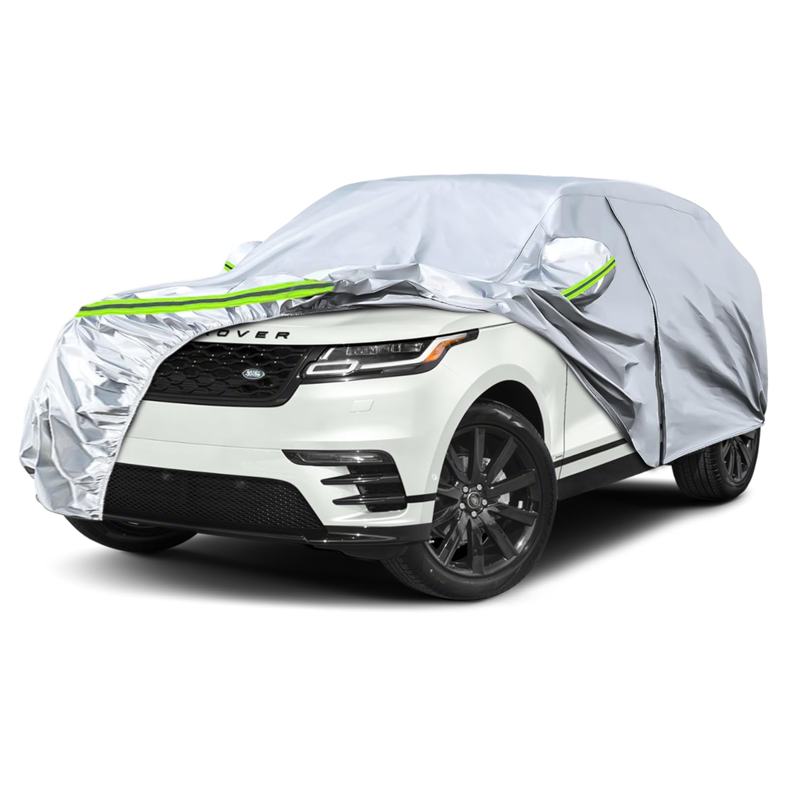 6 Layers Waterproof Car Covers Replace for 2017-2026 Range Rover Velar | Heavy Duty All Weather Car Cover with Cotton Liner, Zipper Door, Windproof Bands for Snow Rain Dust Protection