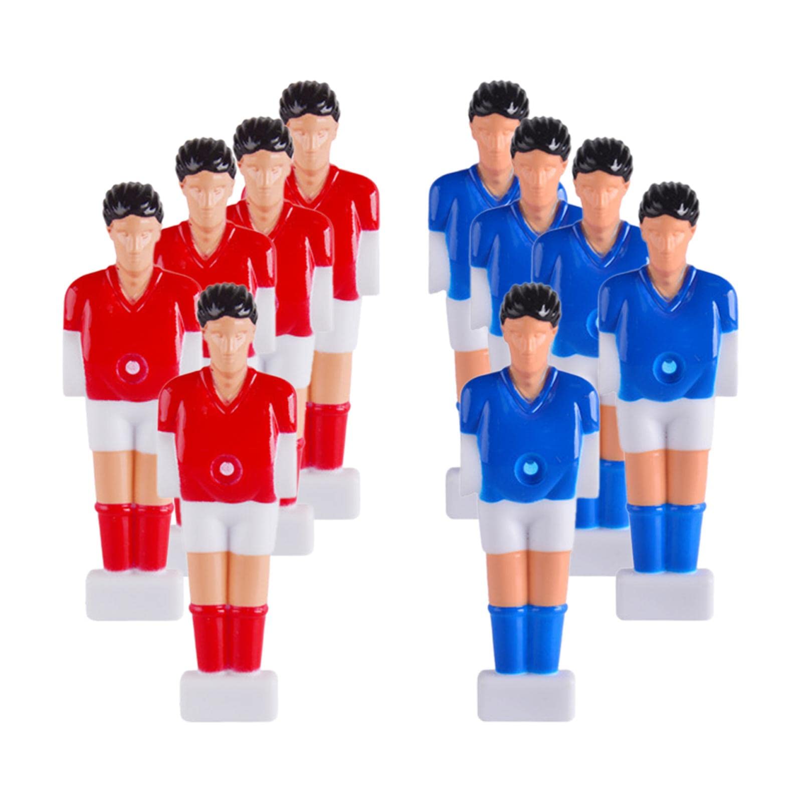 4 Stück Tischfußball-Spieler Ersatz – Harz, Je 10,5 Cm Hoch, Für Standard-Kickerstangen (2 Rot, 2 Blau)