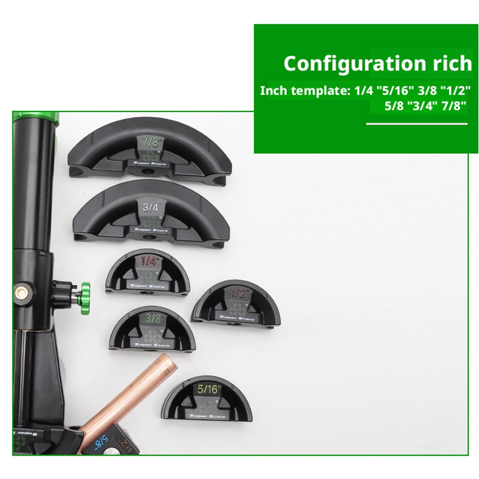 Zestaw hydraulicznej giętarki do rur, zestawy giętarek do rur z gięciem 90° i 7 matrycami do rur miedzianych, narzędzia do gięcia rur 6-22 mm, narzędzia do gięcia rur miedzianych