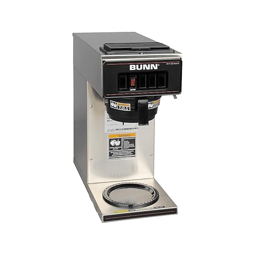 BUNN 13300.0001 VP17-1SS Pourover Coffee Brewer with 1-Warmer, Stainless Steel, Silver, Standard