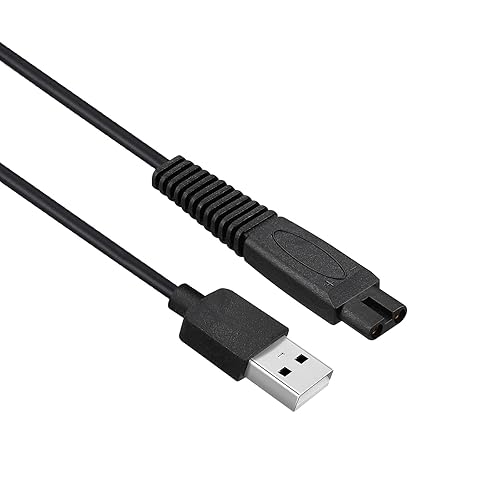 Miniatura 3 de Cable de carga de repuesto para afeitadora Skull Shaver Pitbull Gold Pro, Palm, Platinum Electric Razor - Cable USB 2 unidades