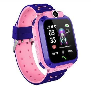 Q12B - Smartwatch impermeable para niños - Smartwatch para niños Android -  Inserta tarjeta 2G - Posicionamiento remoto - Localizador GPS - Llamada de  cámara - Pulsera inteligente antipérdida : Amazon.es: Electrónica