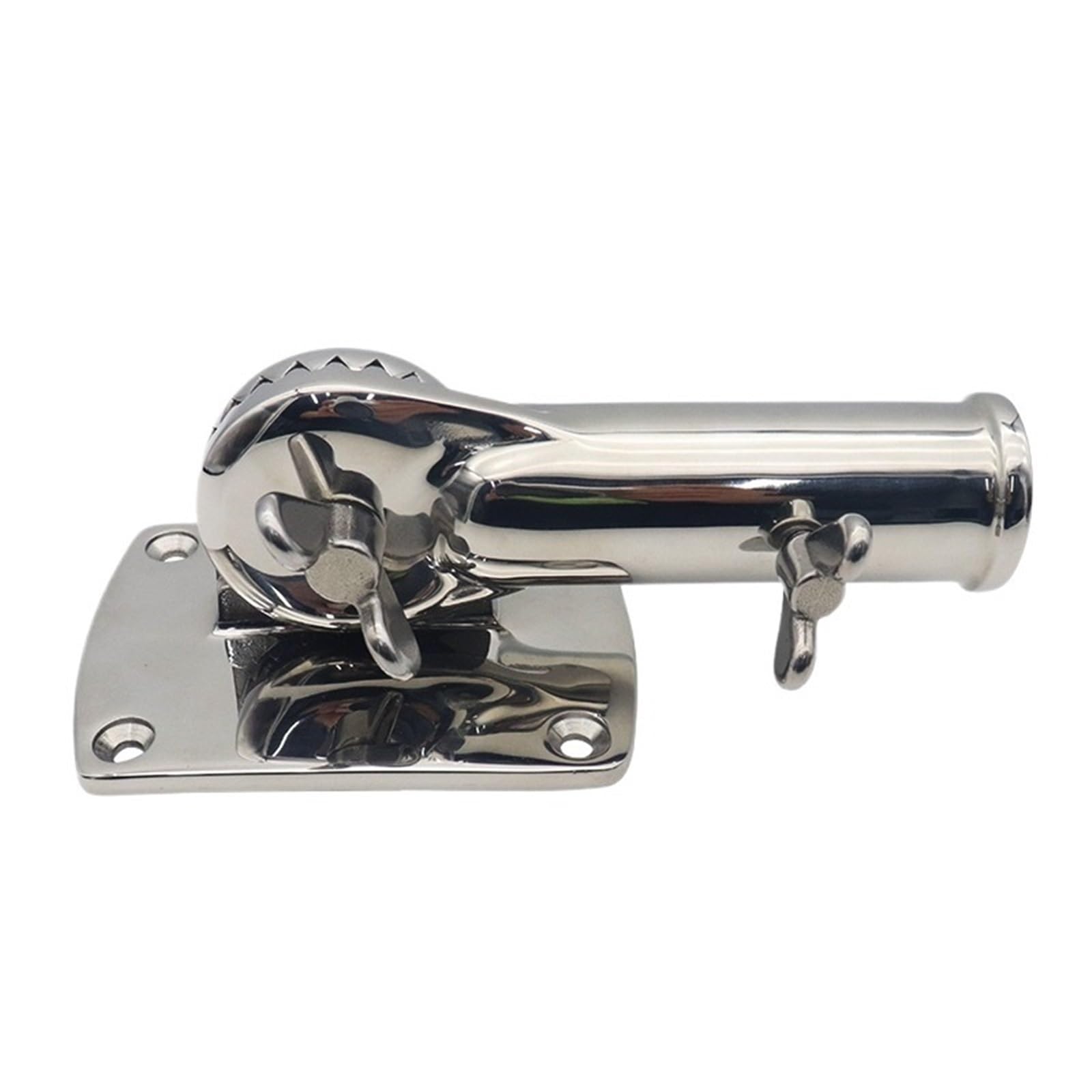 Support mât de drapeau抗 bise et rouille base réglable 180 en inox 316
