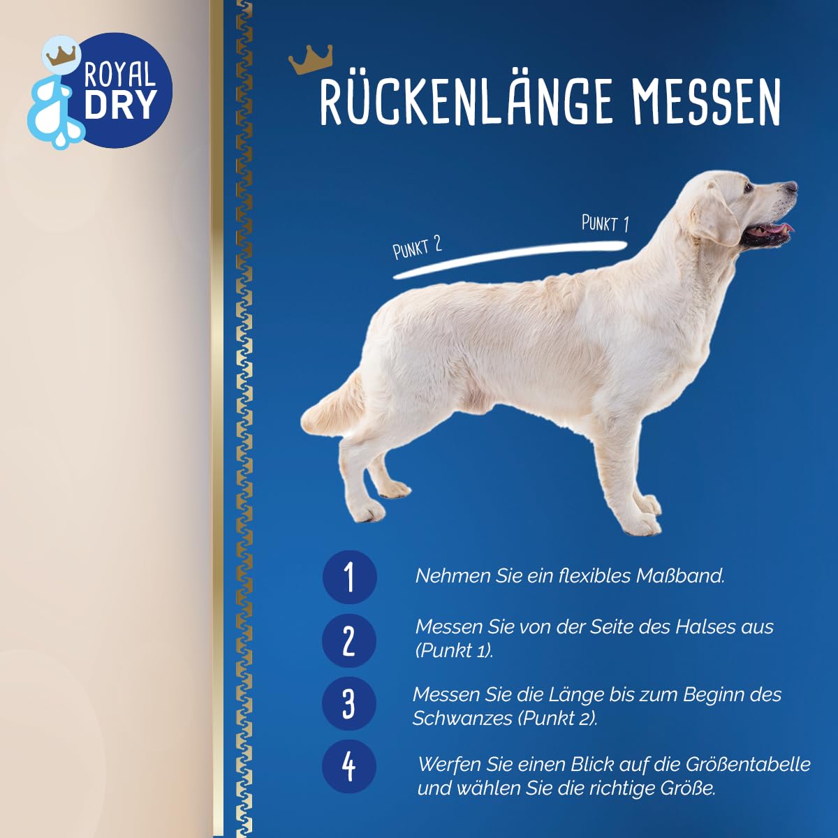 Doggybag - Mikrofaser-Hundetrockenbeutel - M - Rückenlänge 60 cm - Hundehandtuch - Extra SaugfäHig und Schnell Trocknendes mit Klettverschluss - Grau