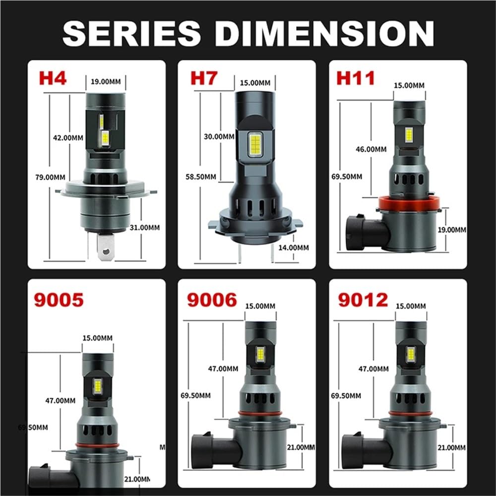 350W Turbo H7 LED CANBUS Światła 60000LM H4 H11 9012 9005 9006 Lampa 3580 CSP Bezprzewodowe żarówki samochodowe z wentylatorem(H7)