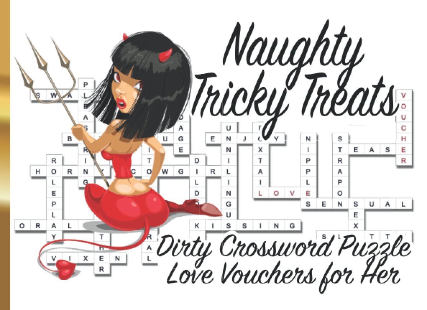 Naughty Tricky Treats Dirty Crossword Puzzle Love Vouchers for Her (Exciting Sex Coupons for Couples)