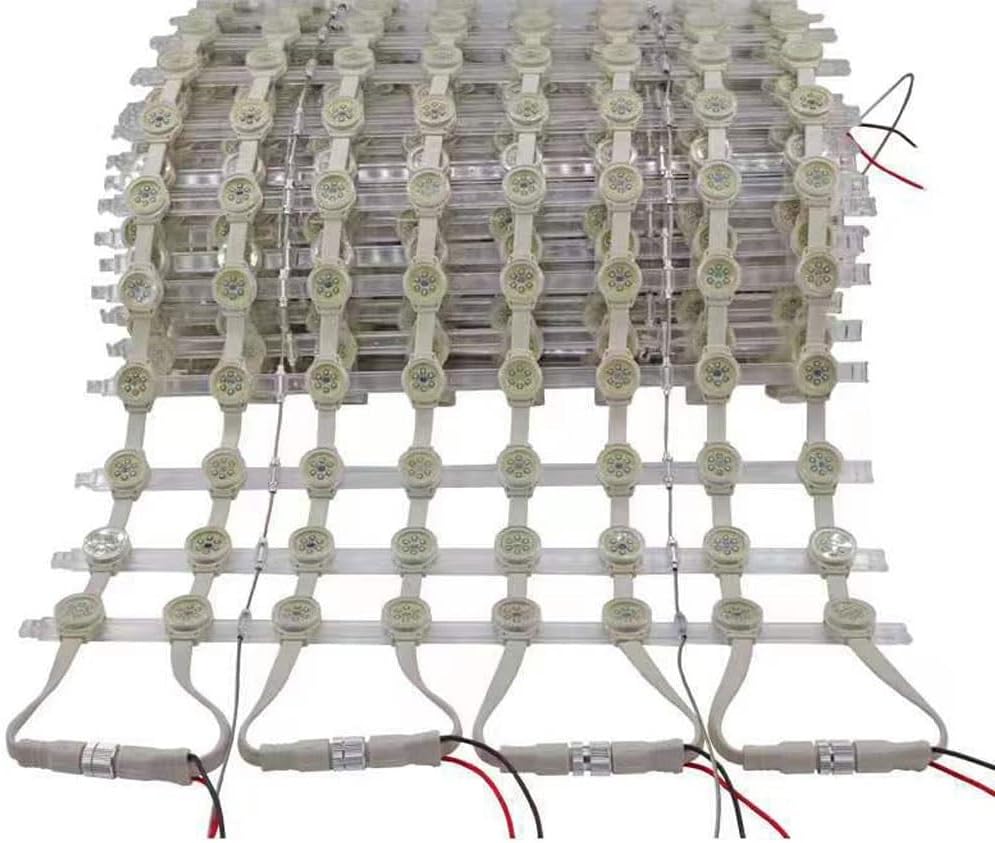 LED Matrix Screen Outdoor Advertising Flexible Grid Screen HD Full Color Transparent Curtain Wall Grid Screen LED Module programmable, Suitable for Video Image (Size : 1 * 2m)
