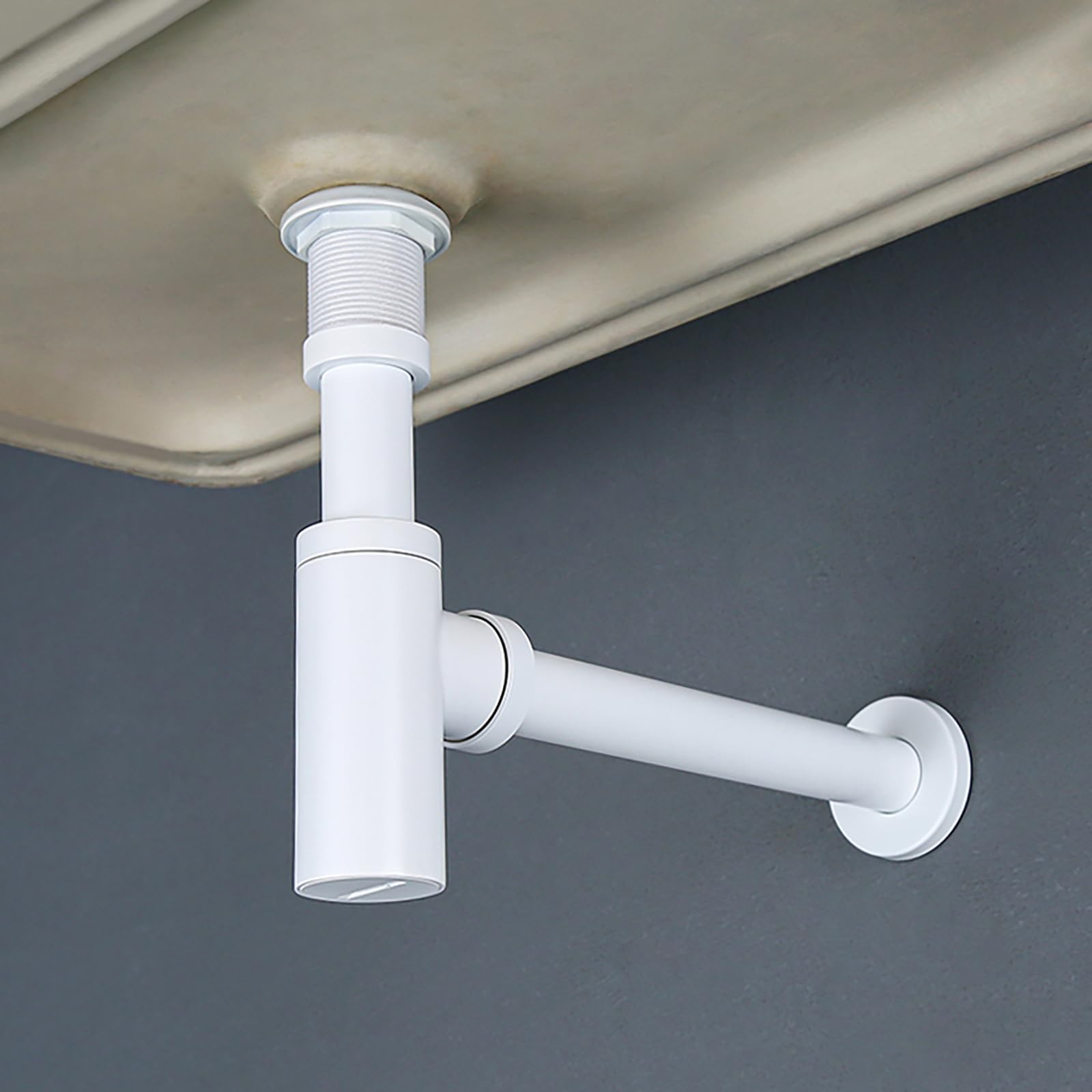Siphon d'évier réglable de 3,2 cm avec bonde pop-up et trop-plein – Siphon de bouteille de plomberie efficace pour une installation facile et une solution de drainage optimale
