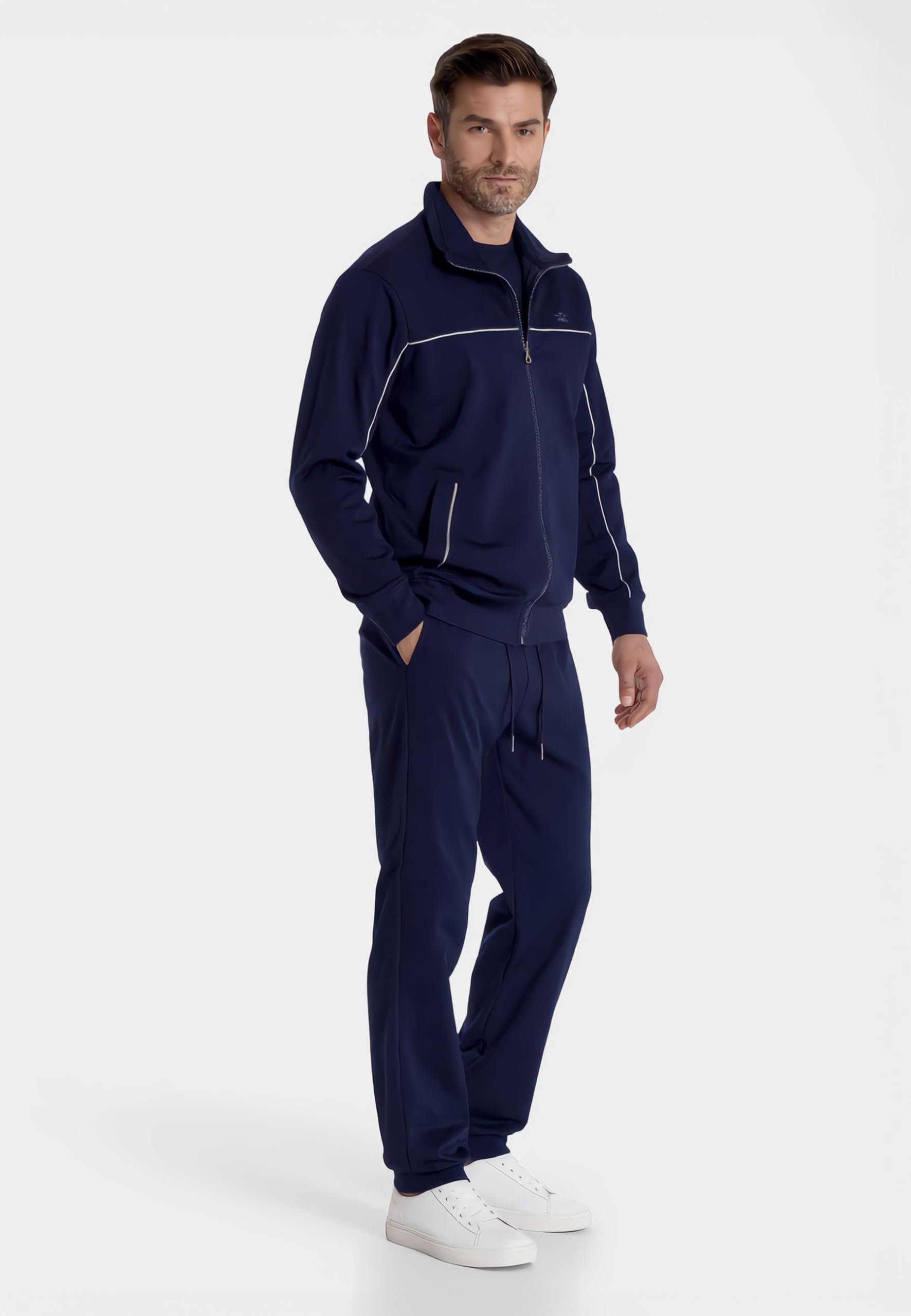 Tuta Uomo Cotone Garzato Con Zip ART. 8E77444