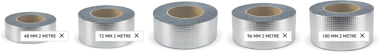 GENEL Sızdırmaz Bant, Plastik Malzeme, Su Geçirmez Yapışkan Bant, Gümüş Renk, Tamir ve Onarım için (72 MM 2 METRE)