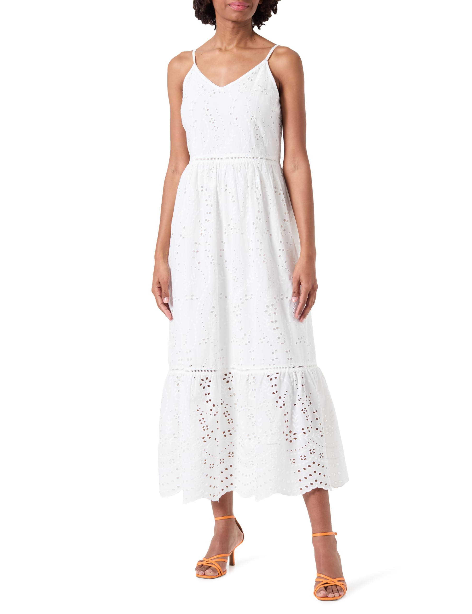 YAS LUMA Strap Long Dress S. NOOS, Star White, XS
